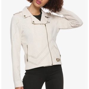 Her Universe Overwatch Mercy Jersey Moto Jacket